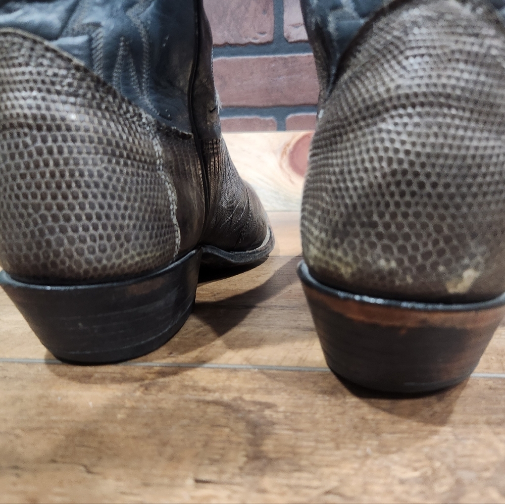 Vintage Nocona Lizard Cowboy Boots 10D - Picture 3 of 8